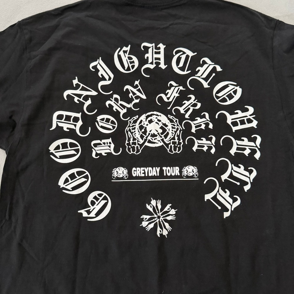 Goodnight Lovell Born Free Greyday Tour Black Graphic T-Shirt Mens Large - Picture 2 of 7
